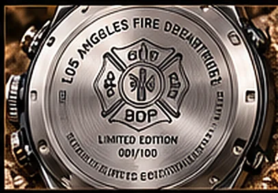 Caseback engraved for a fire department