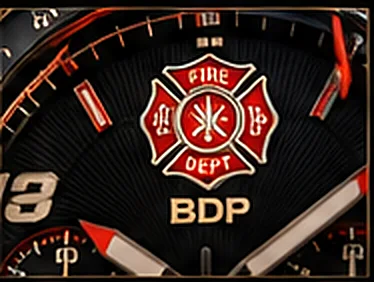 Dial with fire department insignia