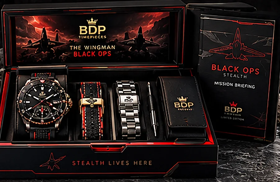 Black Ops box set with red interior and mission briefing
